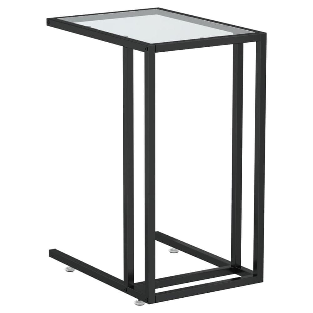 Vidaxl Počítačový stolík priehľadný 50x35x65 cm tvrdené sklo